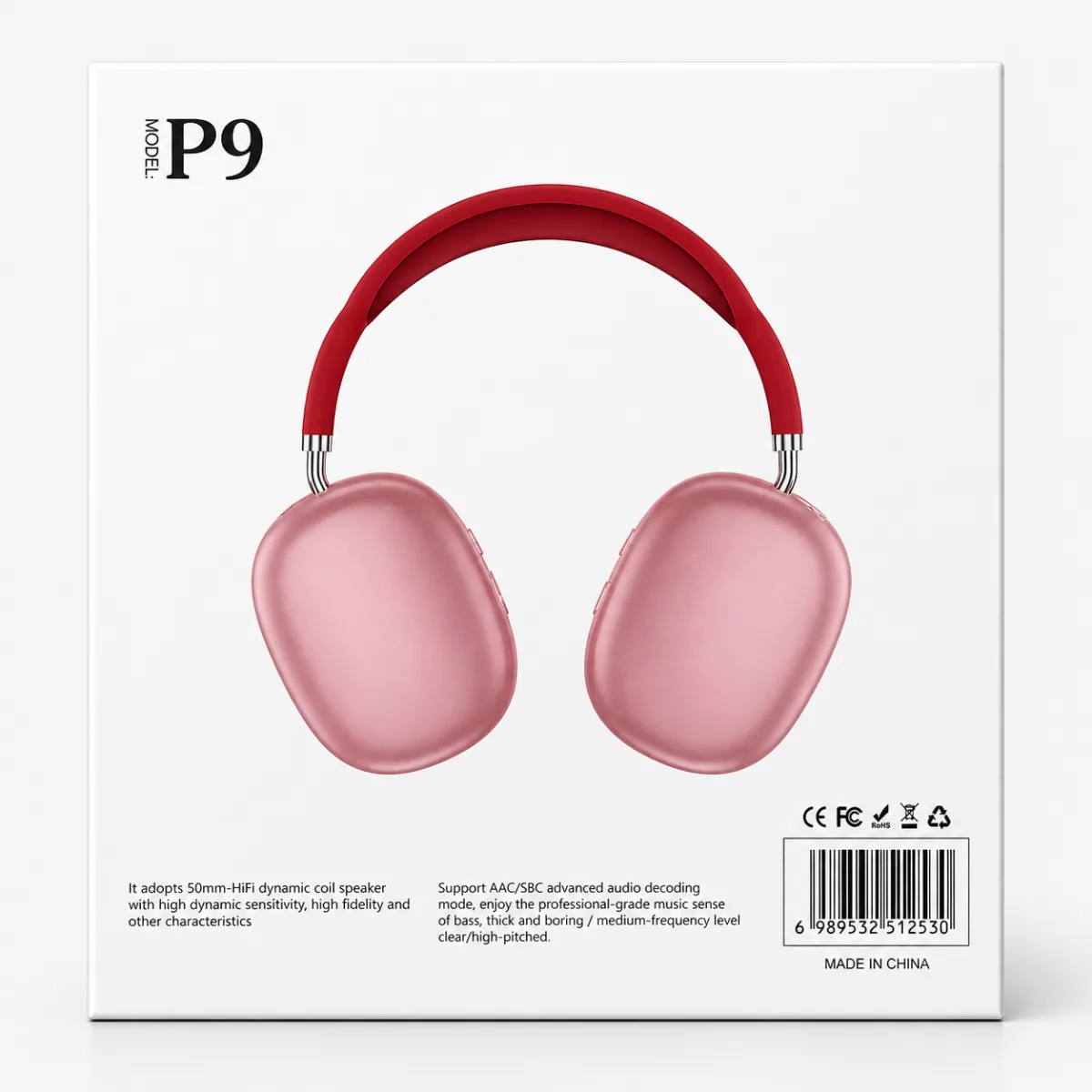 P9 Kablosuz Bluetooth Kulaklık | Hi-Fi Ses | Over-Ear | Uzun Pil Ömrü | Şık Tasarım